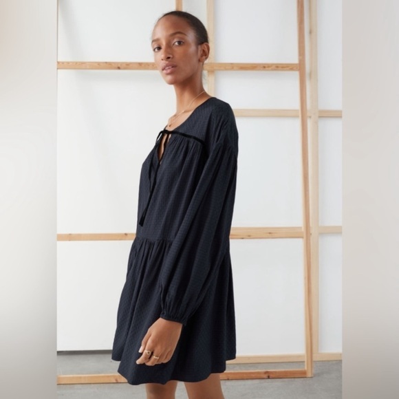 “& OTHER STORIES” Oversized Babydoll Mini Dress - Picture 1 of 14